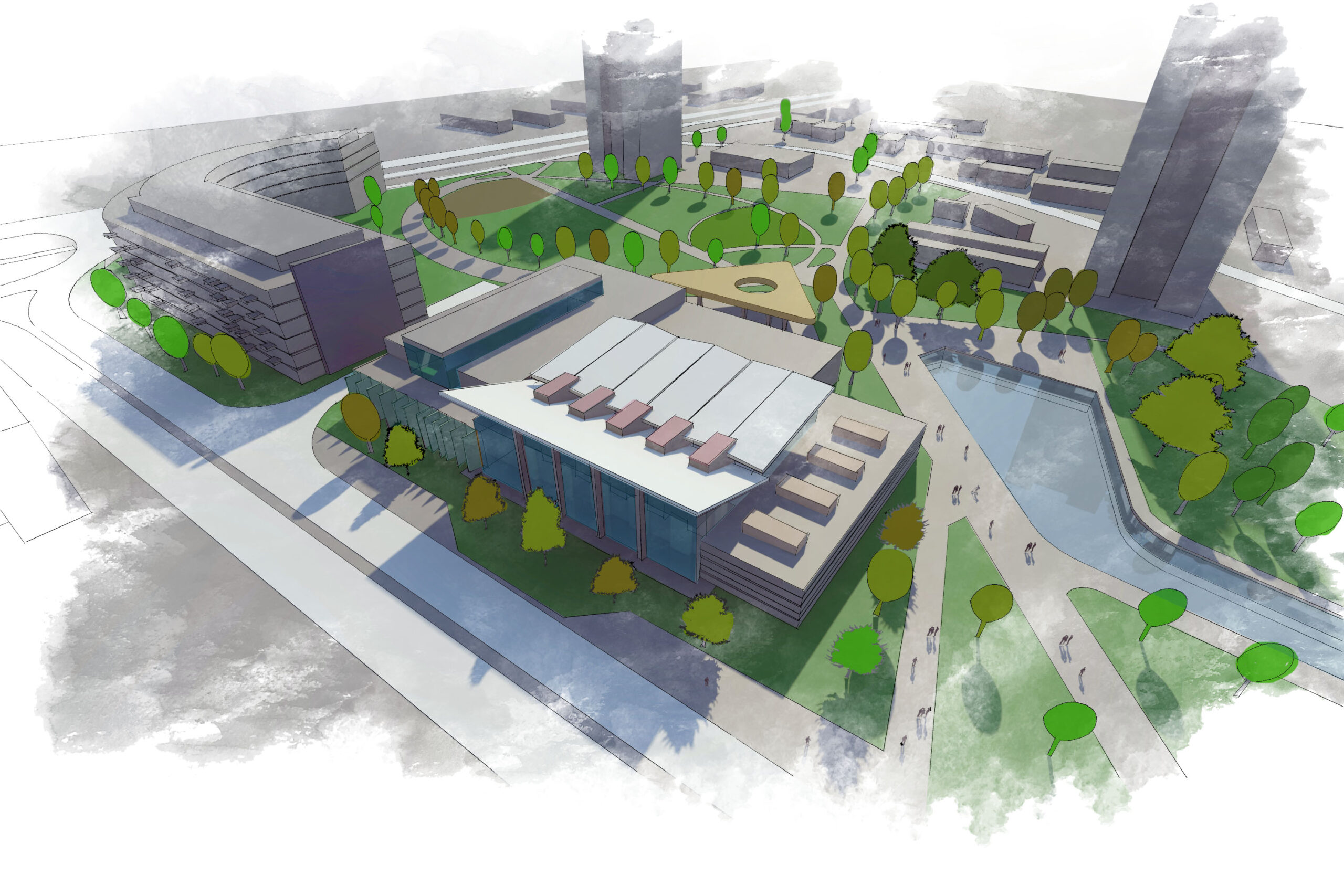 An artist's impression of the new Sports and Leisure Hub