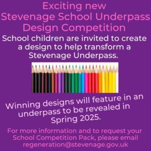 Local schools invited to help design the next underpass artworks in Stevenage