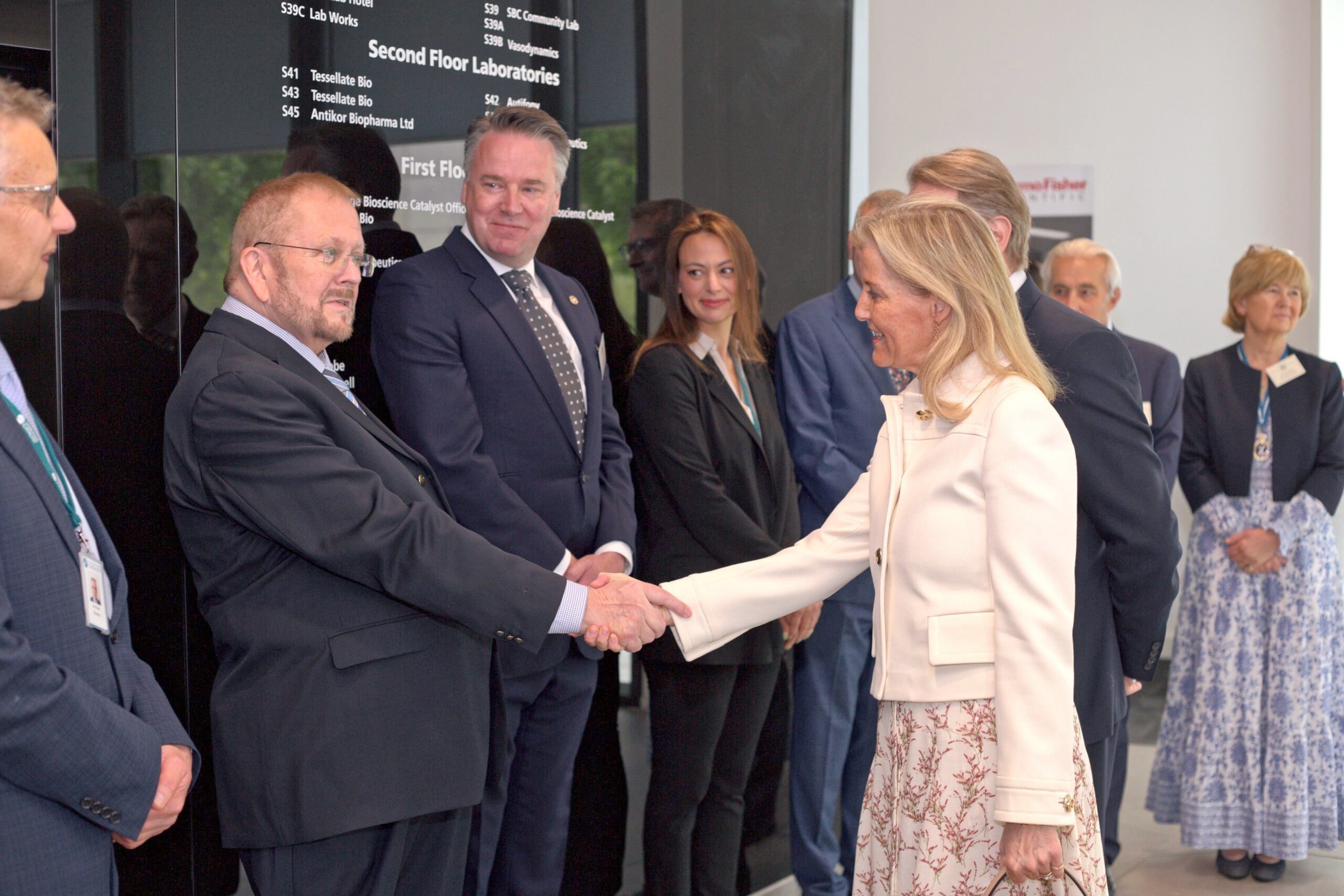 Adrian Hawkins OBE meeting HRH Sophie, the Duchess of Edinburgh